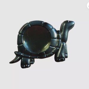 Vintage Resin Tortoise TURTLE Magnifying Glass Desk Office Paperweight Green